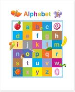 Alphabet and Numbers Art Print 54387065