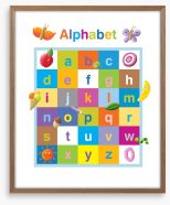 Alphabet and Numbers Framed Art Print 54387065
