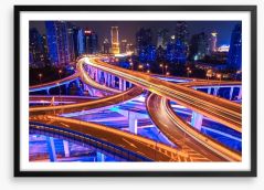 Shanghai overpass Framed Art Print 54587128