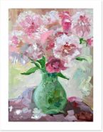 Pink peonies in a vase Art Print 54594236