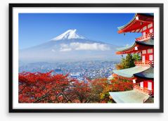 Mt. Fuji and Chureito Pagoda Framed Art Print 54636376