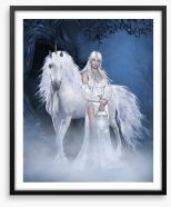 The unicorn maiden Framed Art Print 54858152