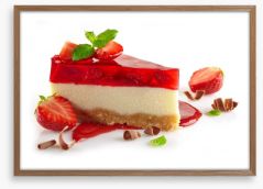 Strawberry cheesecake Framed Art Print 54885574