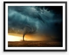 Sunset tornado Framed Art Print 54923398