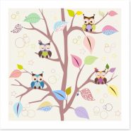 Baby owl tree Art Print 54974965