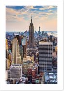 New York City at dusk Art Print 55075201