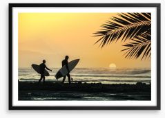 Evening surf Framed Art Print 55261433