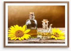Golden sunflower oil Framed Art Print 55261507