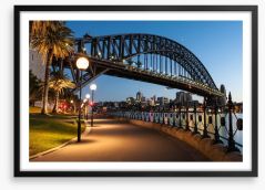 The beautiful arc of the Sydney Harbour Bridge Framed Art Print 55652753