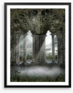 Moon behind the arches Framed Art Print 55728049