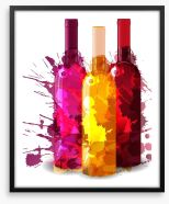 A splash of wine Framed Art Print 55813287
