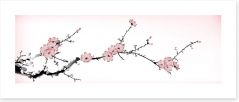 Pink blossom branch Art Print 55850856