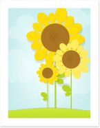 Happy sunflowers Art Print 56239752