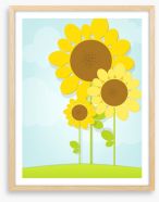 Happy sunflowers Framed Art Print 56239752