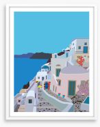 Greek island getaway Framed Art Print 56281063