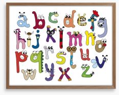 Alphabet and Numbers Framed Art Print 56334860