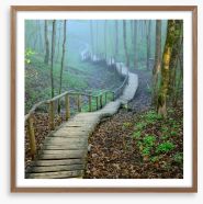 The forest stairway Framed Art Print 56373568