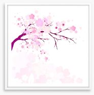 Pink flowers fall Framed Art Print 56550355