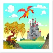 Knights and Dragons Art Print 56602236