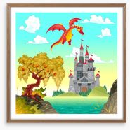 Knights and Dragons Framed Art Print 56602236
