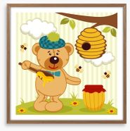 The honey bear Framed Art Print 56724198