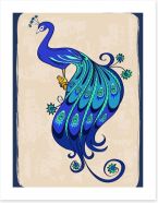 Indian peacock blue Art Print 57410676