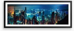 Hong Kong dusk panorama Framed Art Print 57492611