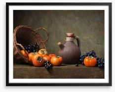 Persimmons and grapes Framed Art Print 57583007