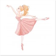 Dancing ballerina Art Print 57727169