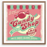 Vintage candy shop Framed Art Print 57912831