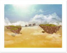 Elephants crossing Art Print 57970218