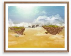 Elephants crossing Framed Art Print 57970218