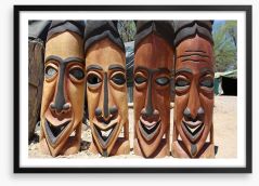 Okahandja masks Framed Art Print 58108251