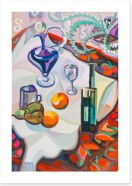Still life with violet decanter Art Print 58282513