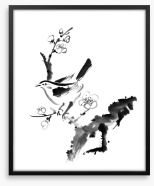 Perched in plum Framed Art Print 58478915