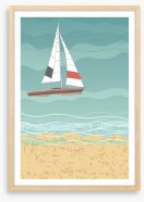 Sailboat and sea II Framed Art Print 58624129