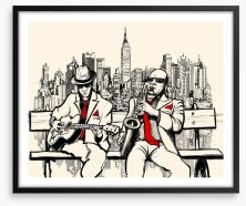 New York blues Framed Art Print 58689971