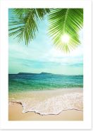 Vintage style tropical beach Art Print 58728761
