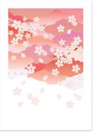 Falling blossom Art Print 58964523