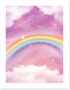Pink sky rainbow Art Print 58978878