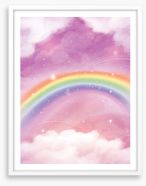 Pink sky rainbow Framed Art Print 58978878