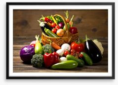 Vegetables in the basket Framed Art Print 59025160