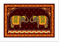 Decorated elephants Art Print 59058024