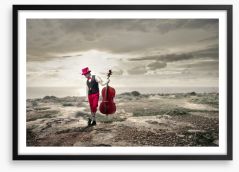 The red cellist Framed Art Print 59518598
