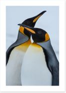 King Penguins cuddle Art Print 59571055