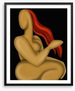 Red hair bare Framed Art Print 59944696