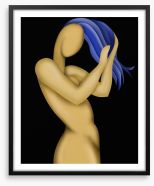 Blue hair bare Framed Art Print 59956627
