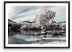 Winter river hues Framed Art Print 59984461