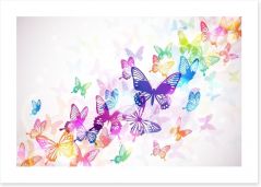 Butterfly rainbow Art Print 60051667