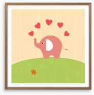 Elephant in love Framed Art Print 60139300